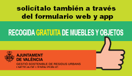 Recogida de muebles. Solicítelo telefónicamente o a través del formulario de la web y de la app