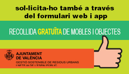 Recollida de mobles. Sol·licite-ho telefònicament o a través del formulari de la web i de l'app